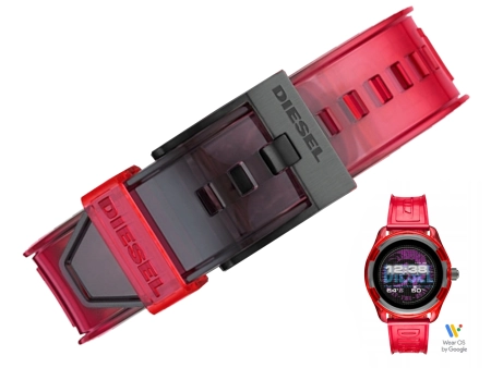 Oryginalny pasek Diesel On Fadelite Smartwatch DZT2019 czerwony 22mm